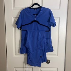 Carhartt periwinkle scrub set size medium